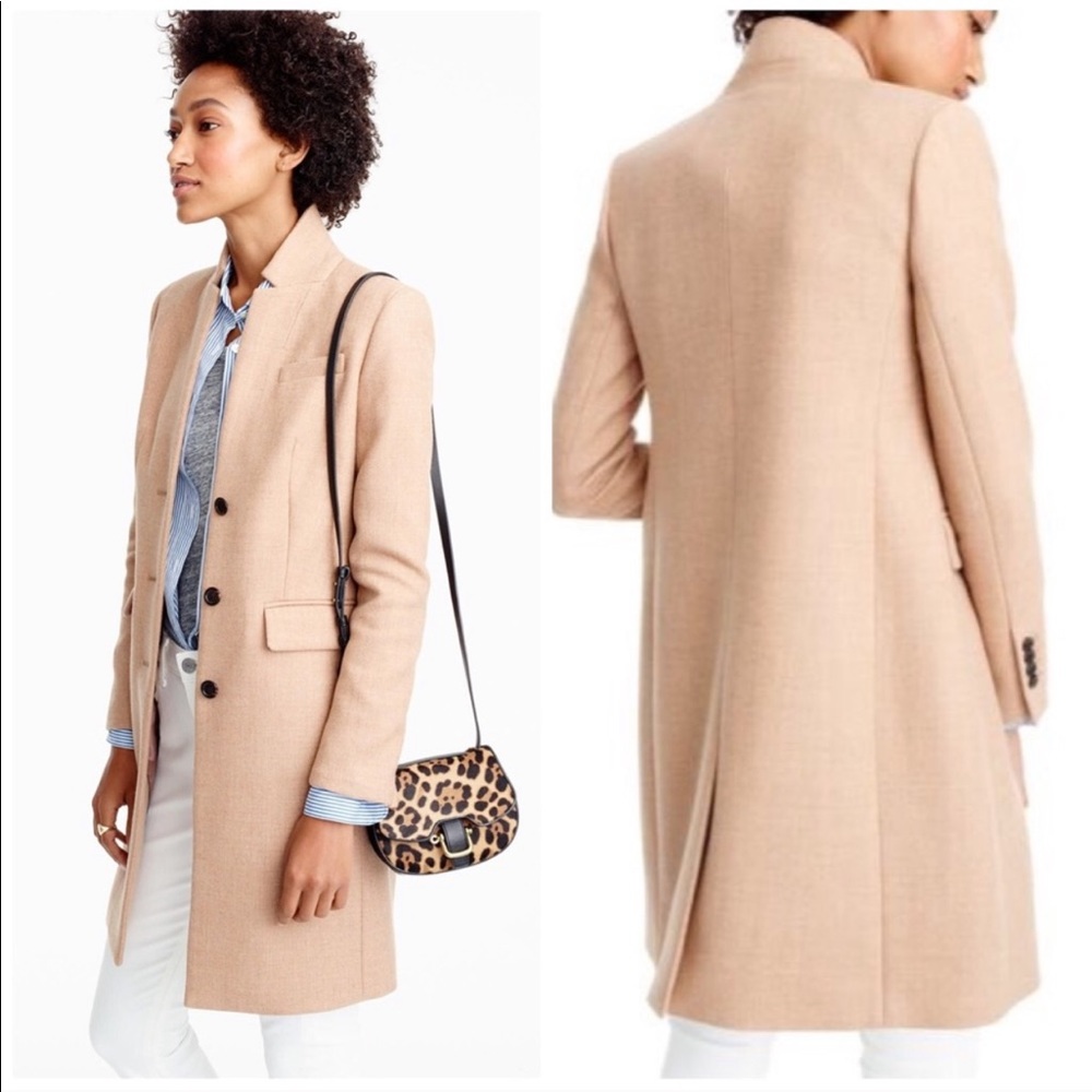 J Crew Tan Regent Coat - Sz 12